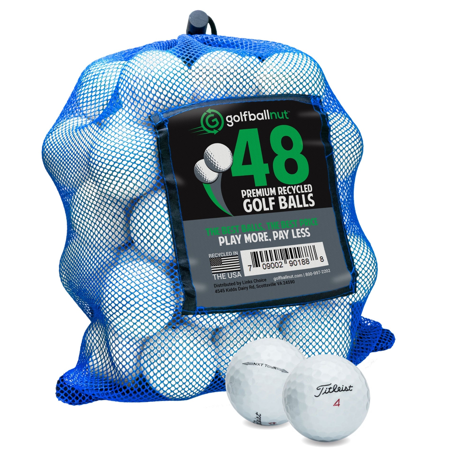 GolfBall Nut Used and Recycled For Titleist NXT Tour Near Mint - 4A Golf Balls