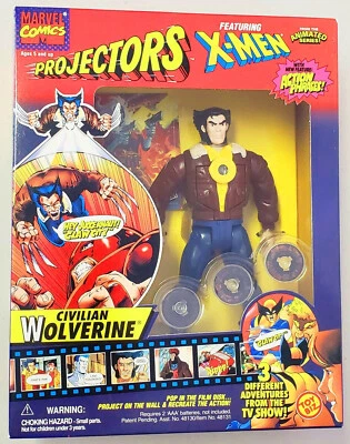 NEW VINTAGE X-MEN WOLVERINE LOGAN PROJECTORS FIGURE MARVEL ANIMATED 1995 TOYBIZ  - Photo 1/2