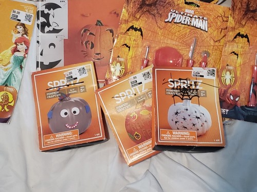 Halloween Konvolut! Glow in the dark, Marvel Spiderman, Disney Prinzen, Schnitzsets - Bild 8 von 15
