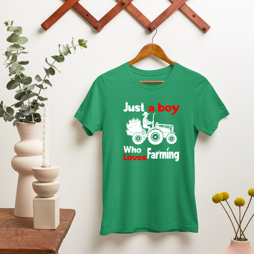 Camiseta Just A Boy Who Loves Farming Country Vida Rural Agricultura Agricultores Regalo - Imagen 5 de 22