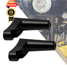 HDBUBALUS Motorcycle Front Turn Signal Mounts Relocation Kit Fit for Black