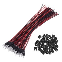 3Mm Led-Dioden 3V 560Ω Kaltweiß 40 StüCk Vorgekabelt