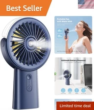 Handheld Water Spray Misting Fan for Home & Office - Long Battery Life, 3 Speeds