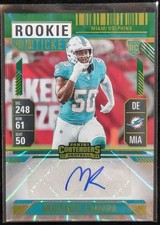 2024 Panini Contenders Football Mohamed Kamara Rookie Ticket Autograph Dolphins