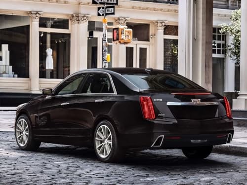  Pillar Post Window Trim Compatible with Cadillac CTS 2014-2019 Gloss (Black)