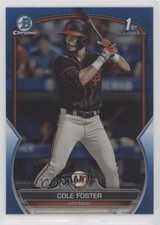2023 Bowman Draft Chrome Blue Refractor /150 Cole Foster #BDC-128 14a1