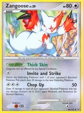 2009 Pokemon: Platinum - Zangoose (#66/127, Uncommon, Moderately Played) on eBay