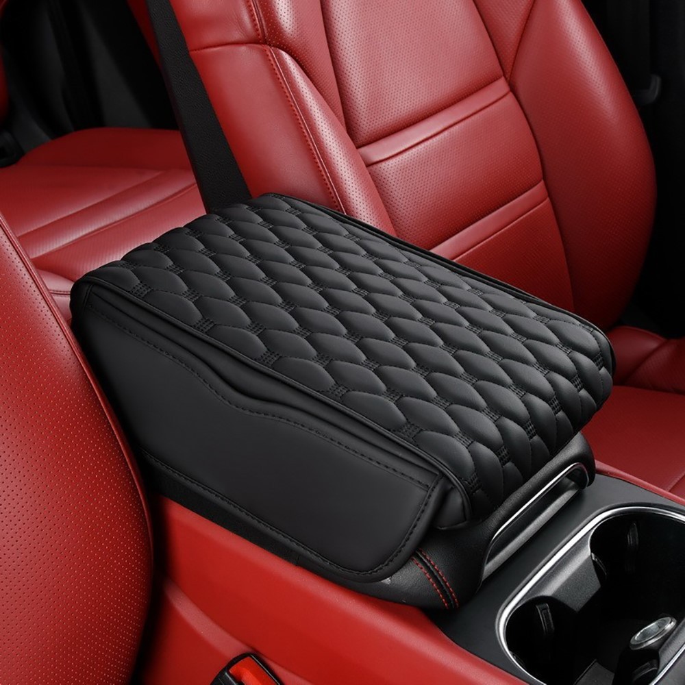 For HONDA Leather Car Armrest Pad Mat Cover Center Console Box Cushion Protector