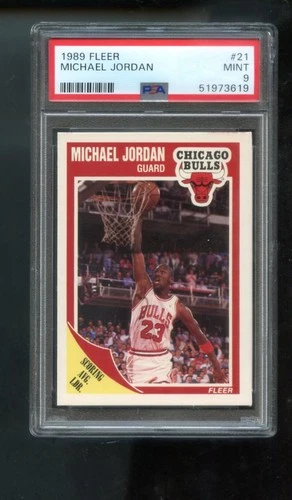 1989-90 Fleer #21 Michael Jordan PSA 9 Graded Basketball Card NBA 1989 1990 Bull