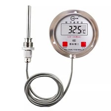 Industrial Digital Display Thermometer Stainless Steel Temperature Probe Sensor