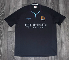 MANCHESTER CITY AWAY FOOTBALL SHIRT 2010 2011 SOCCER JERSEY UMBRO MEN'S XL 48