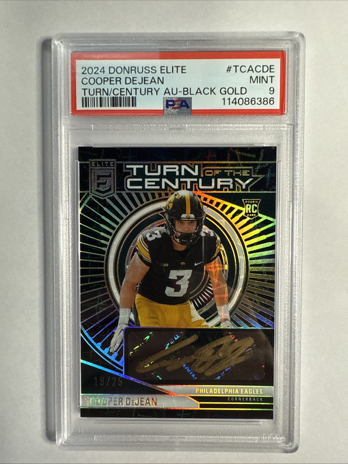 Cooper DeJean Panini Donruss Elite Turn of the Century Autographs #TCACDE Black Gold