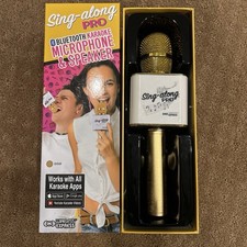 Sing-Along Pro Karaoke Microphone Bluetooth Speaker All-in-One Gold