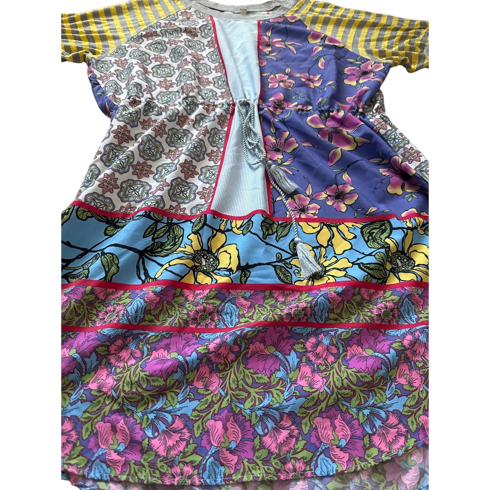 Uncle Frank Printed Ivy Patchwork Drawstring Wais… - image 5