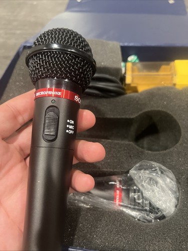 karaoke japon sony japan wireless & wire microphone whm-308 vtg rare unique - Afbeelding 3 van 14