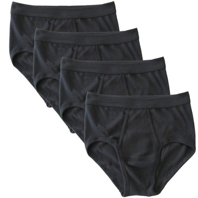 3240 4 Pack Men's Brief with Fly and Soft Waistband 'Classic Art' More F...