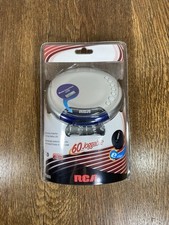 NIB RCA RP2600B Silver CD Disc Player With E-Clipz Headphones