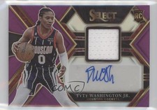 2022 Panini Select Rookie Jersey Purple Prizm 5/99 TyTy Washington Jr Auto 0ud4