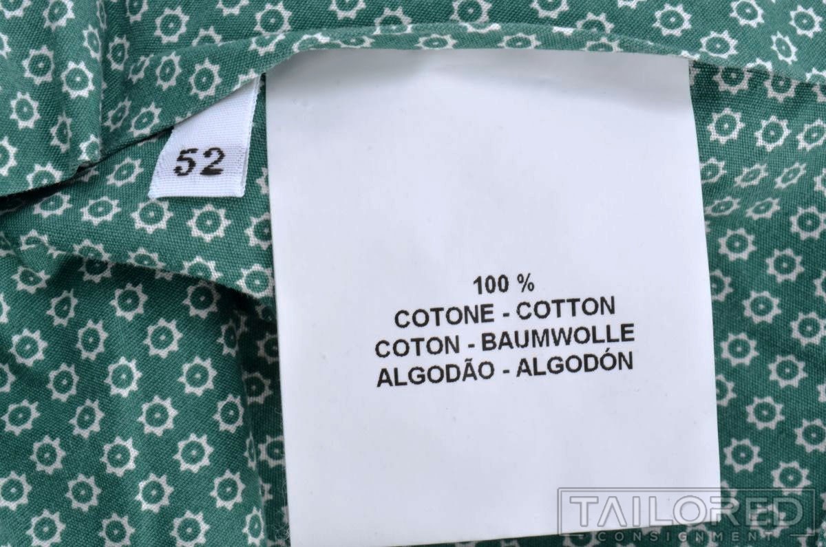 INCOTEX Solid Green Pattern Cotton Luxury Chino P… - image 5