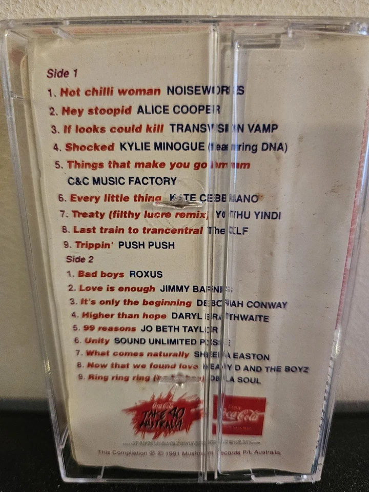 TAKE 40 AUSTRALIA #1 Various Artists 1991 CASSETTE TAPE POP ROCK ALICE COOPER - Image 3 of 4