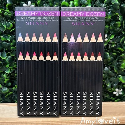 SHANY Dreamy Dozen Matte Lip Liner Set Of 2 Vegan New