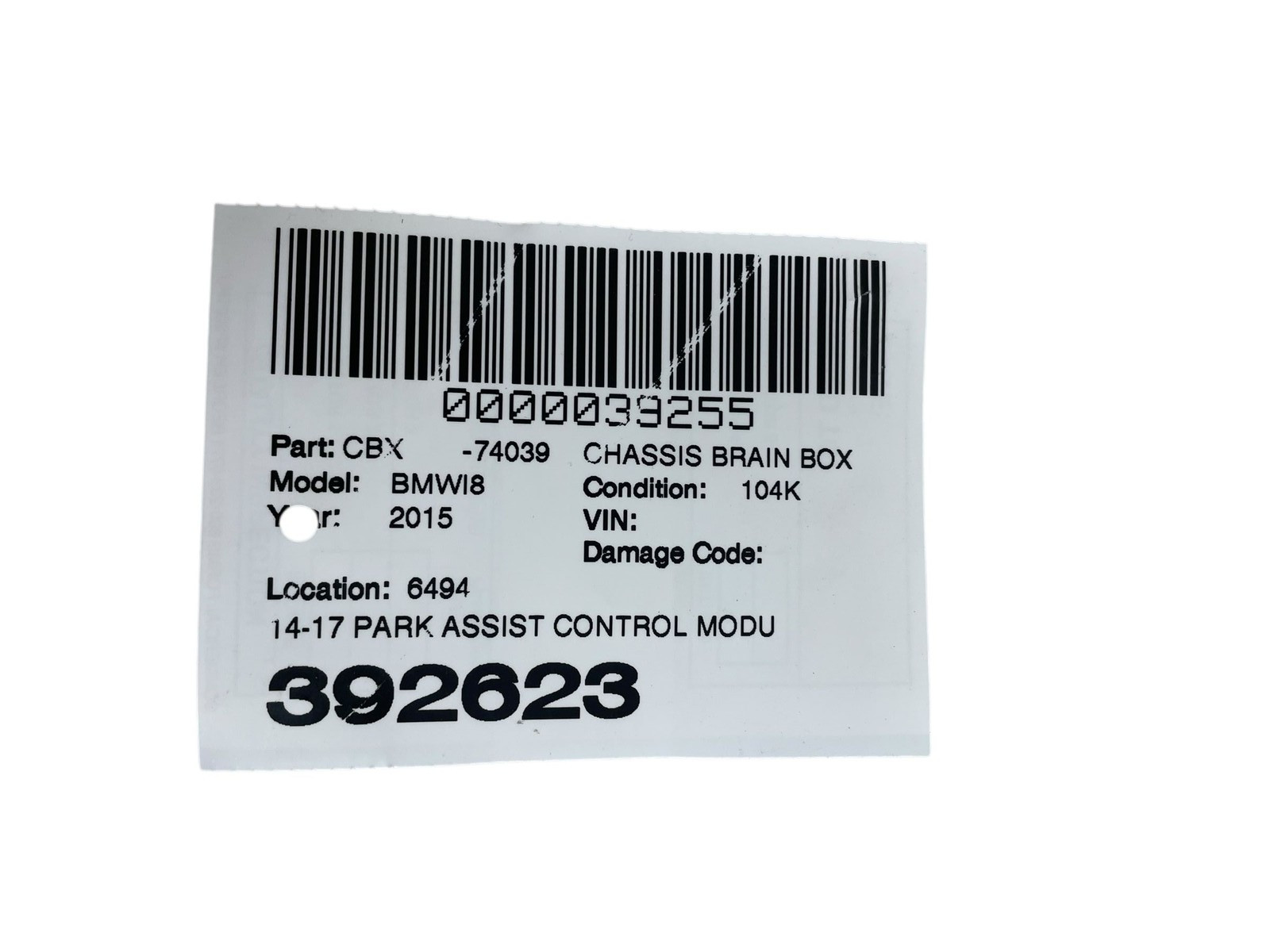 BMW i8 2016-2020 Parking assist module