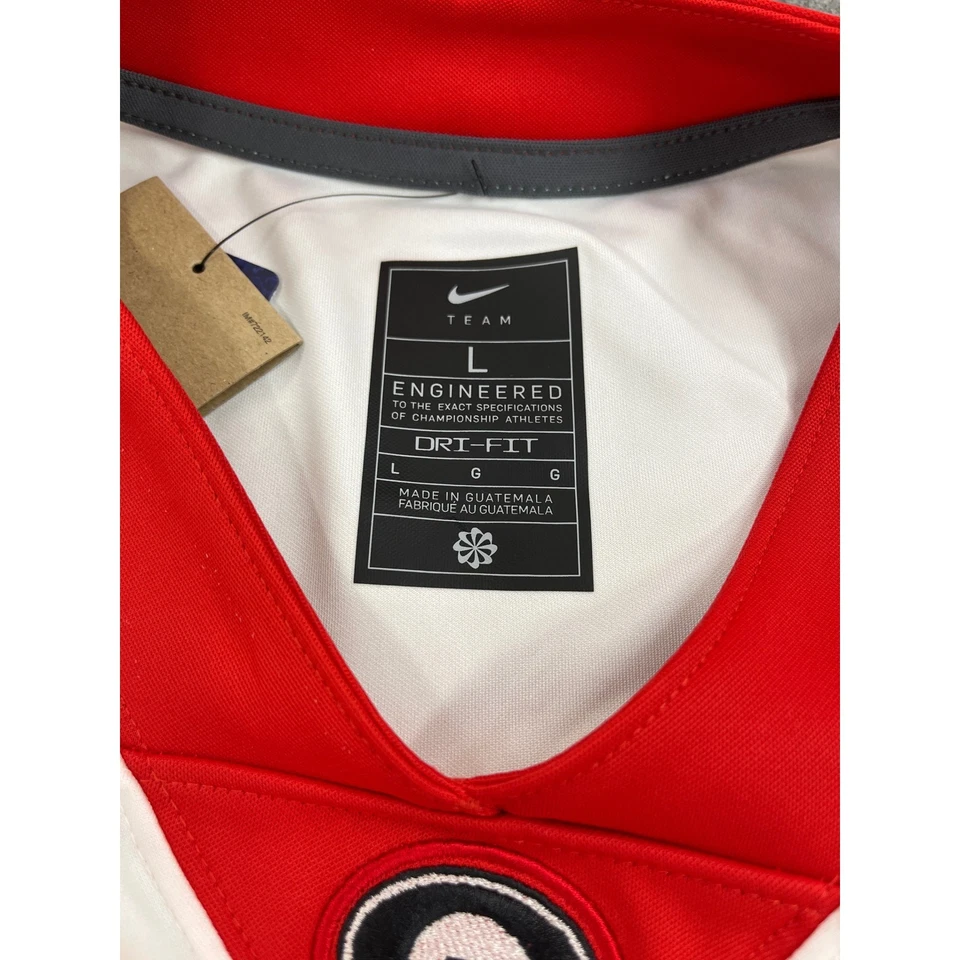 Camiseta de fútbol Nike Georgia Bulldogs emitida por el equipo de la NCAA Dri-FIT blanca para hombre L Foto 4 de 4