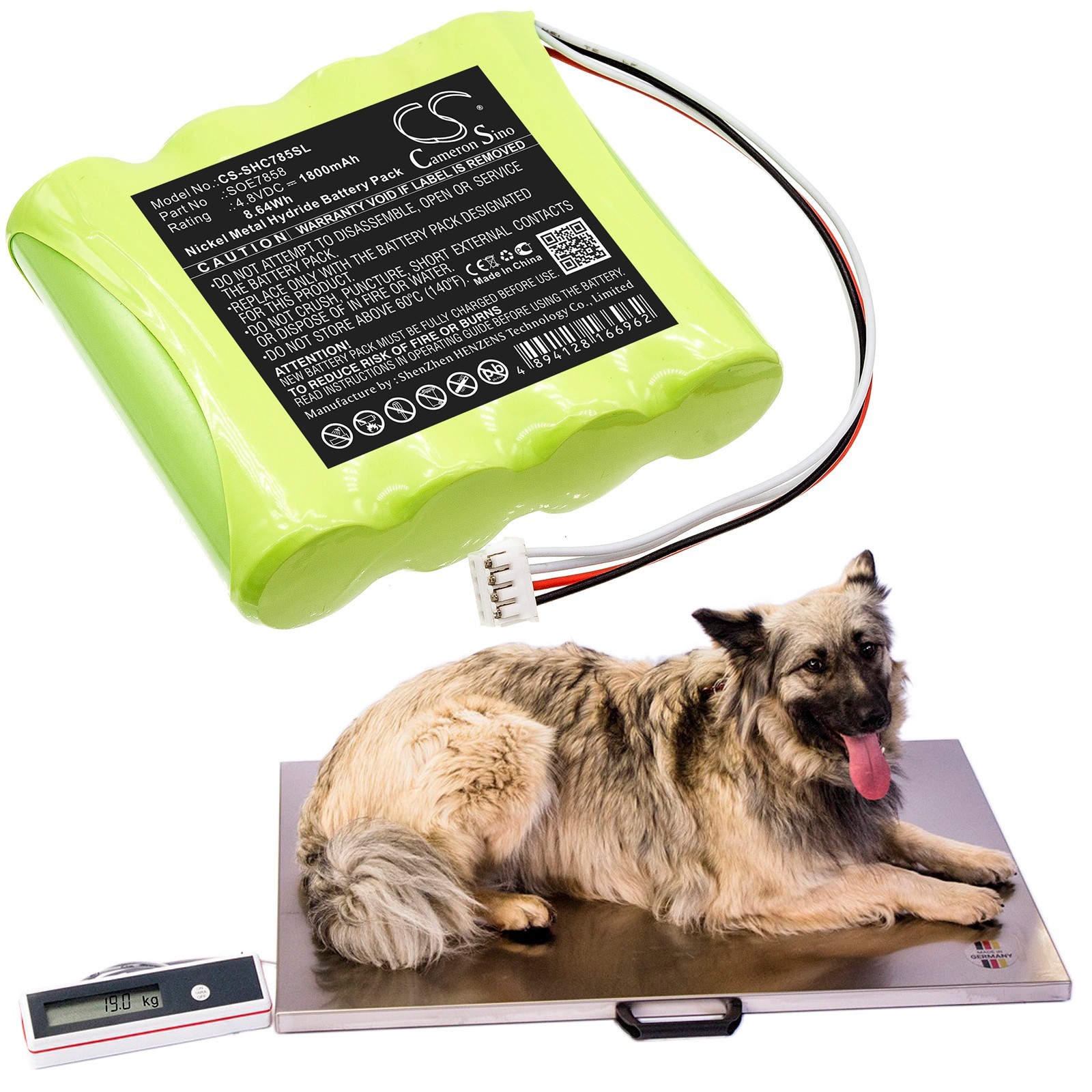 BATTERIE Ni-MH 4.8V 1800mAh SOE7858 For Soehnle Scale 7858
