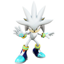 Silver Sonic Hedgehog Weatherproof Anime Sticker 6" Car Decal