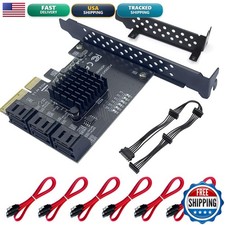 PCIe SATA Card 6-Port SATA III 6Gbps ASM1166 PCIe x4 Controller