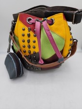 NWT AmeriLeather  Lambskin Leather Skulls Dra...