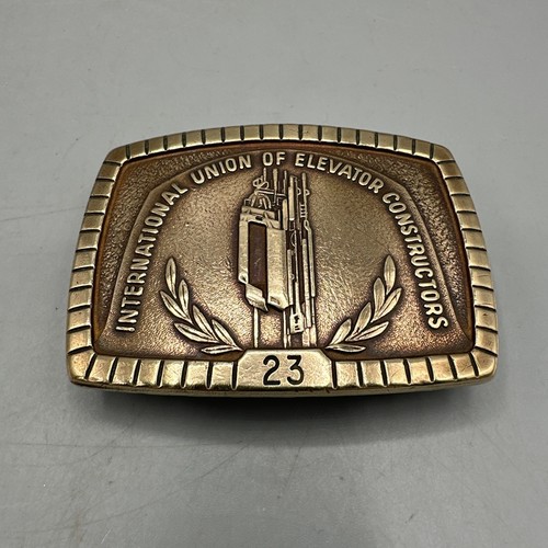 Vintage International Union of Elevator Constructors Gürtelschnalle Local 23