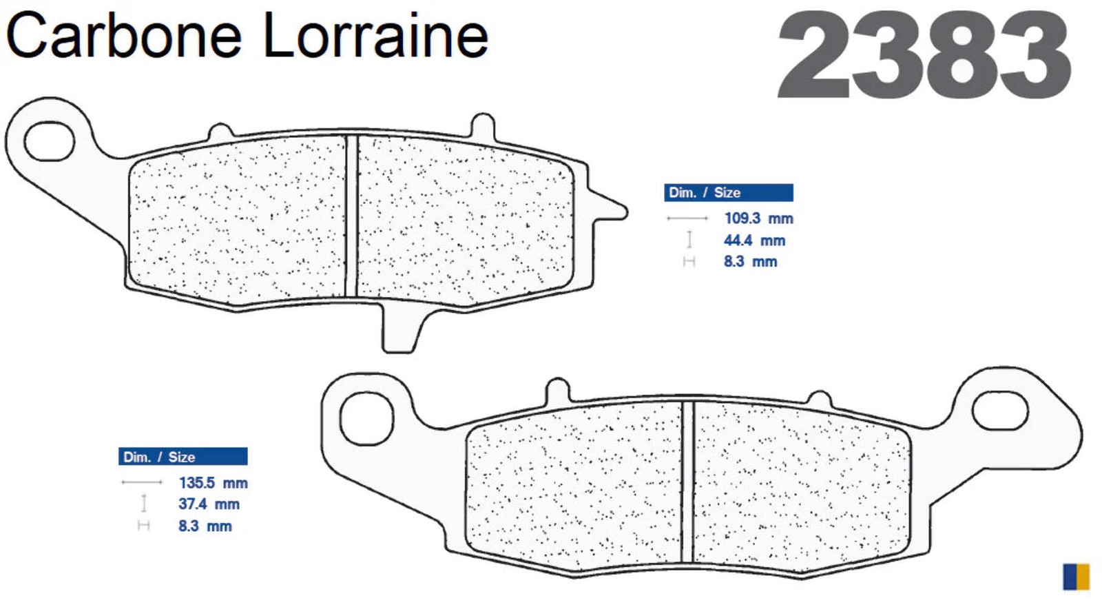 Plaquettes de frein avant Carbone Lorraine pour Kawasaki VN 900 Vulcan Classic