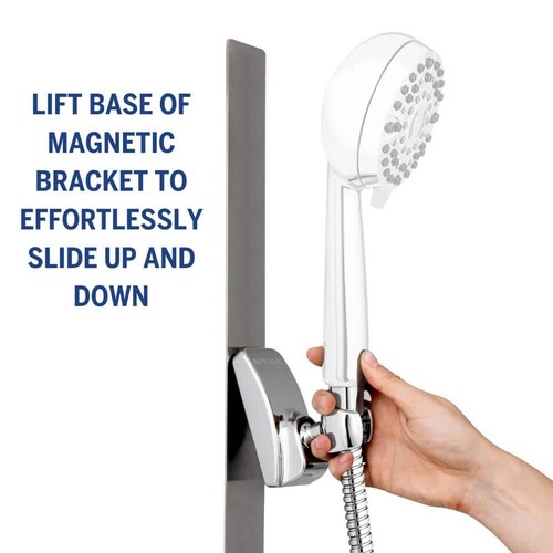 Waterpik 18 in. Magnetic Shower Slide Strip Accessory Kit in Chrome - Picture 5 of 9