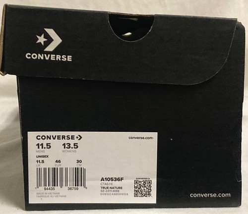 New in Box! CONVERSE All Star High-Top Shoes BELUGA GREEN Men 11.5 / Women 13.5 - Picture 3 of 3