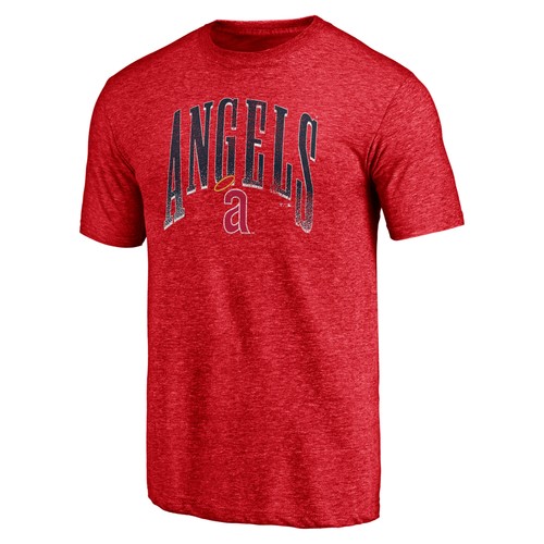 Men's Red California Angels Line Corps Tri-Blend T-Shirt - Bild 2 von 3