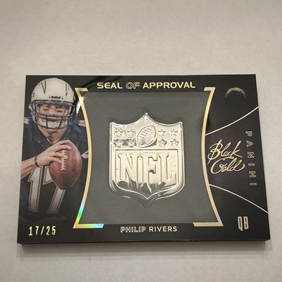 Philip Rivers, S/N 17/25 BLACK GOLD NFL SEAL, 2014 Panini Black Gold Football.