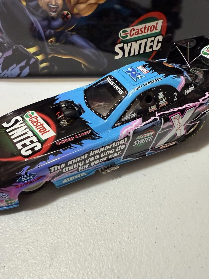 Coche divertido Mustang Tony Pedregon Castrol Syntec X-MEN 2003 1:24 Foto 4 de 4