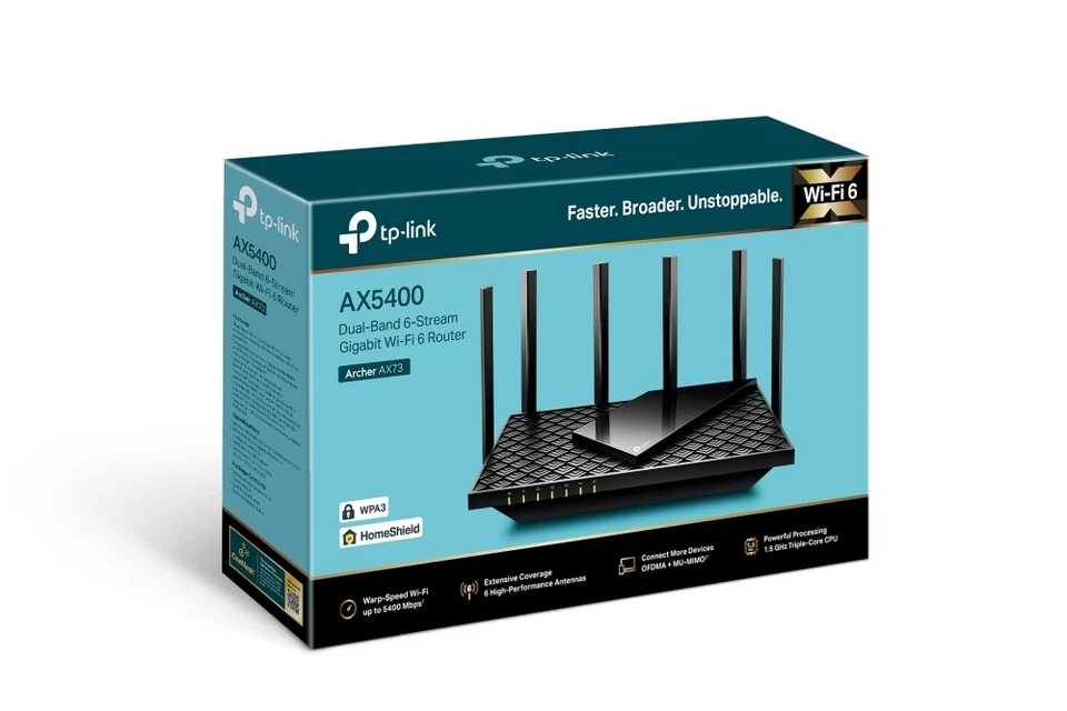 * TP-Link Archer AX73 AX5400 Doble Banda Gigabit Wi-Fi 6 Router WLAN USB 3.0 v2.0 - Imagen 4 de 4