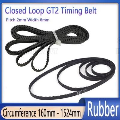 GT2 Timing Belt 6 mm Width Closed Loop 2GT-6mm Synchronous Belt CNC - 3D Printer