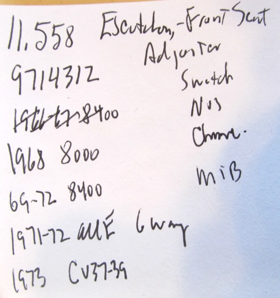 1966 - 1972 年 BUICK NOS 6 路动力座椅 CHROME ESCUTCHEON 9714212 RIVIERA + E225 — 第 2/4 张图片