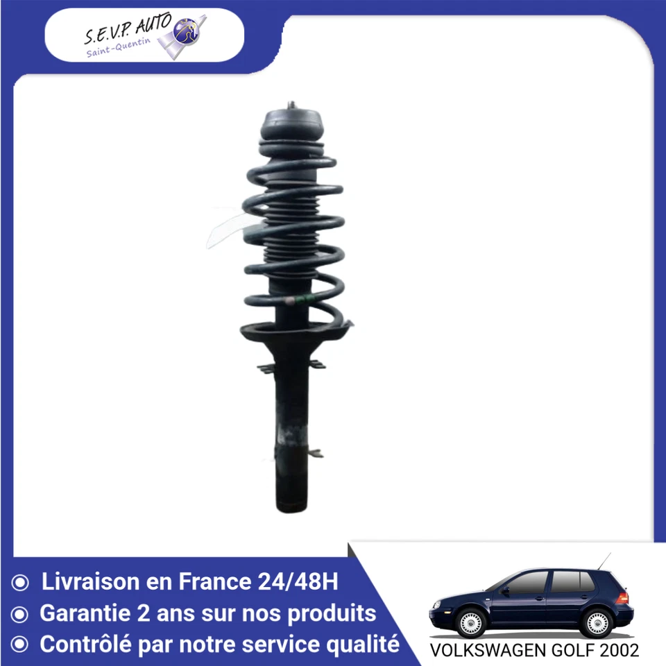 🇫🇷 AMORTISSEUR AVANT DROIT VOLKSWAGEN GOLF IV 98-2004 ➤1J0413031T ♻️ - Photo 1/1