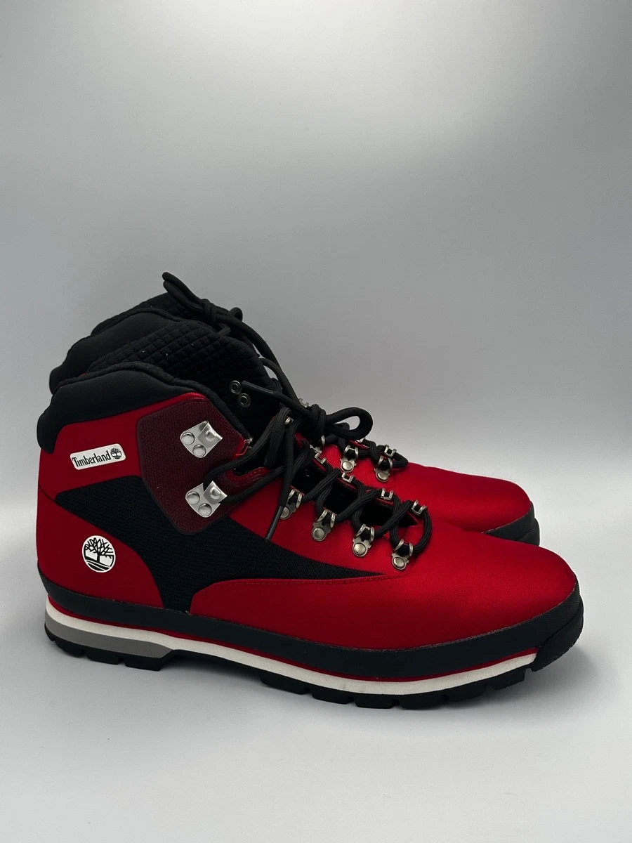 Red Timberland Euro Hiker Boots for Men for sale - eBay display picture 3