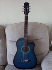 Blue Acoustic six string Guitar