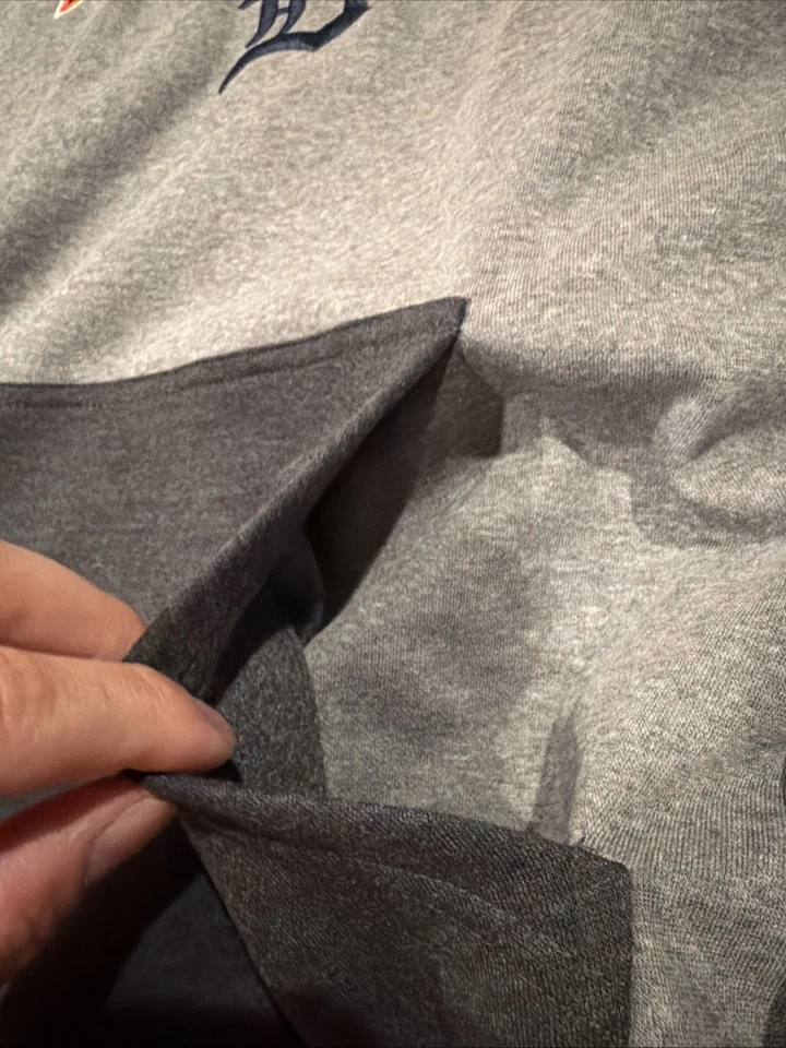 Majestic MLB Detroit Tigers Fleece Hoodie Sz XXL Men’s NWT Baseball Grey - Image 3 of 4