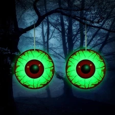 WinnerWhy 2 Pcs Halloween Glow Eye Ball Huge in The Dark Eyeball Halloween Fa...