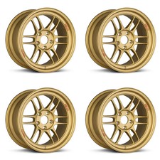 Set Of 4 Enkei Rpf1 Gold 17x9 35mm 5x114.3mm Wheels