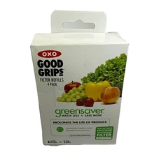 OXO Good Grips GreenSaver Carbon Filter Refills 4 Pack - Brand New