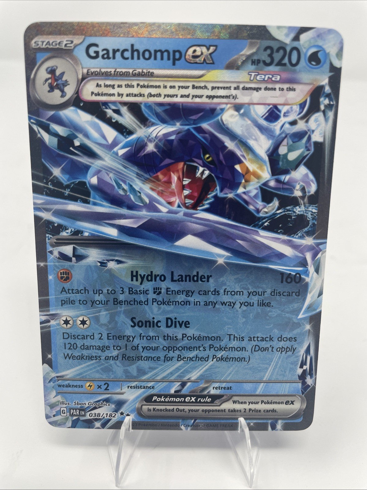 Pokemon TCG Paradox Rift Garchomp EX 038/182 Near Mint