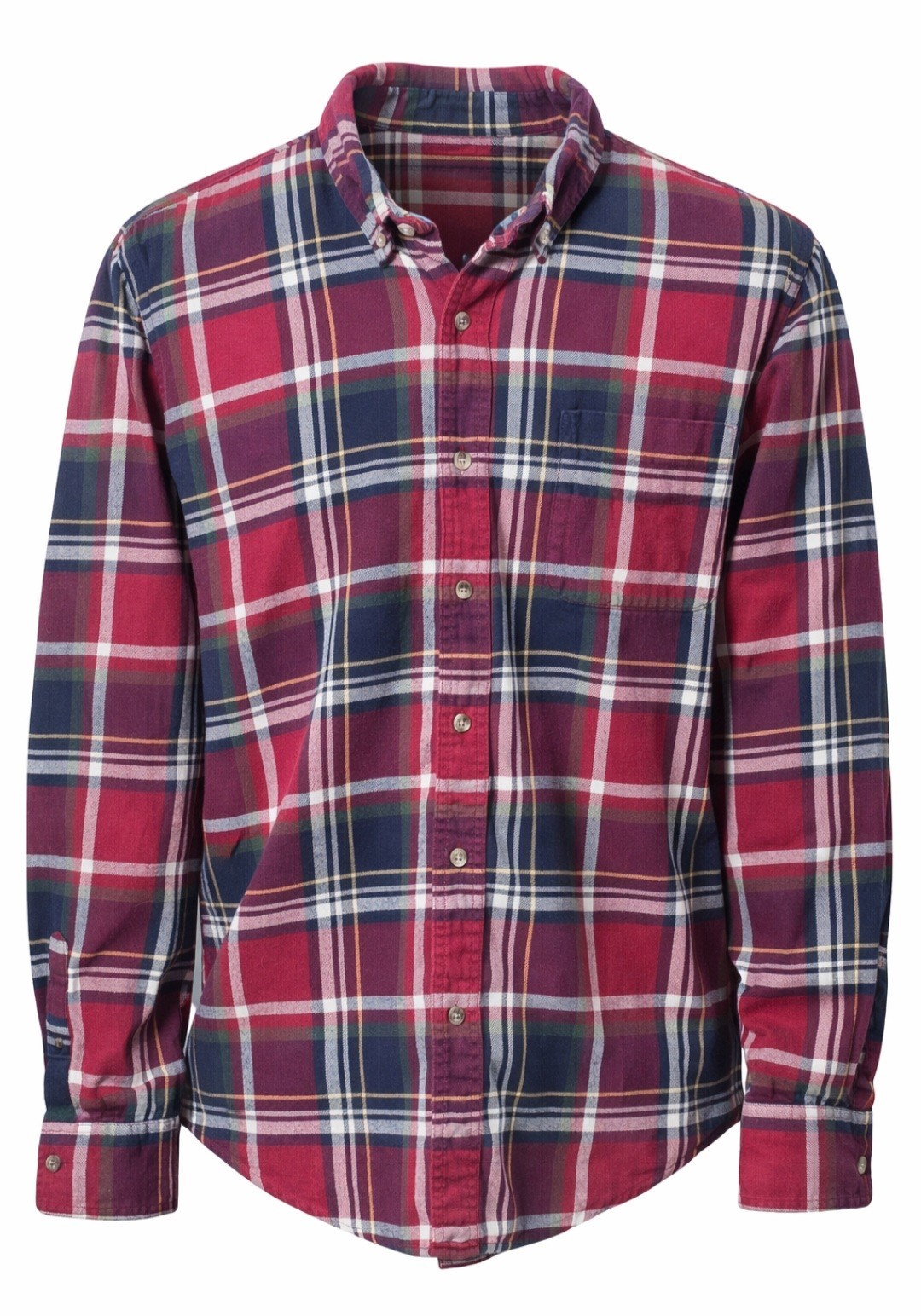G.H. Bass & Co. Mens Plaid Flannel Button Up Shirt Soft Brus